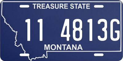 MT license plate 114813G