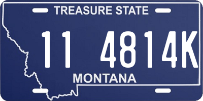 MT license plate 114814K