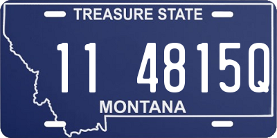 MT license plate 114815Q