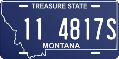 MT license plate 114817S