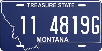 MT license plate 114819G