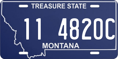 MT license plate 114820C