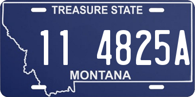 MT license plate 114825A