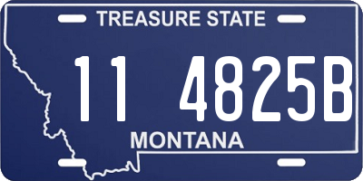 MT license plate 114825B