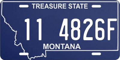 MT license plate 114826F