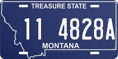 MT license plate 114828A