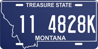 MT license plate 114828K