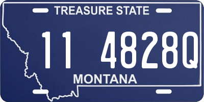 MT license plate 114828Q