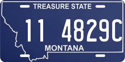 MT license plate 114829C