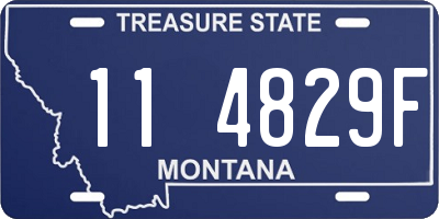 MT license plate 114829F