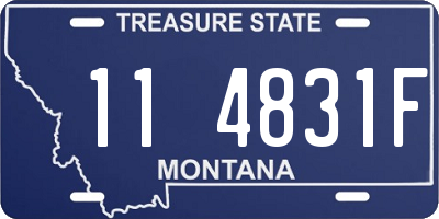 MT license plate 114831F