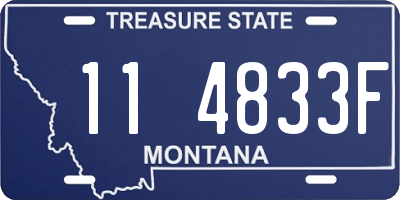 MT license plate 114833F