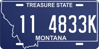 MT license plate 114833K