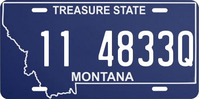 MT license plate 114833Q