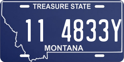 MT license plate 114833Y
