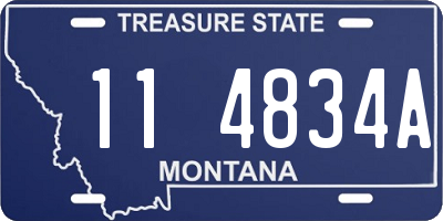 MT license plate 114834A