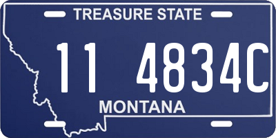 MT license plate 114834C