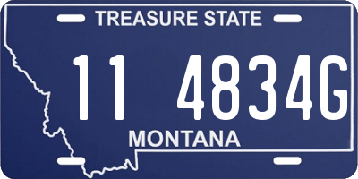 MT license plate 114834G