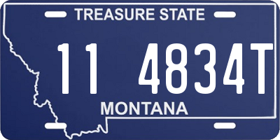 MT license plate 114834T