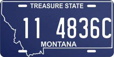 MT license plate 114836C