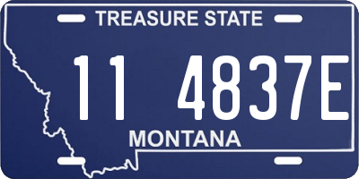 MT license plate 114837E