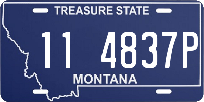 MT license plate 114837P