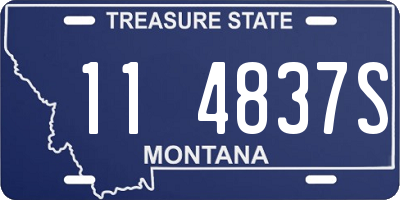 MT license plate 114837S