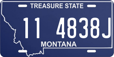 MT license plate 114838J