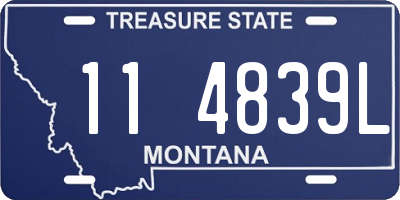 MT license plate 114839L