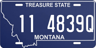 MT license plate 114839Q