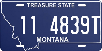 MT license plate 114839T