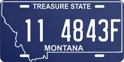 MT license plate 114843F