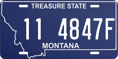 MT license plate 114847F