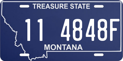 MT license plate 114848F