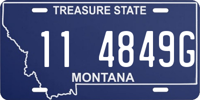 MT license plate 114849G