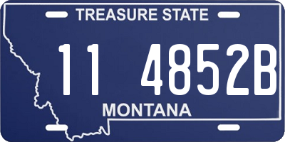 MT license plate 114852B