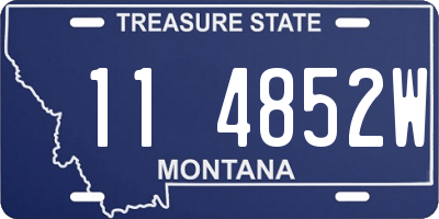 MT license plate 114852W