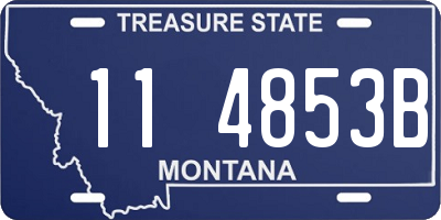 MT license plate 114853B
