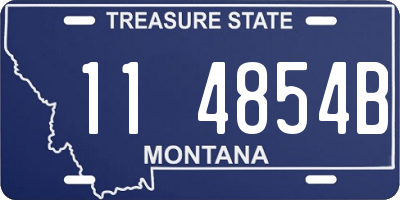 MT license plate 114854B