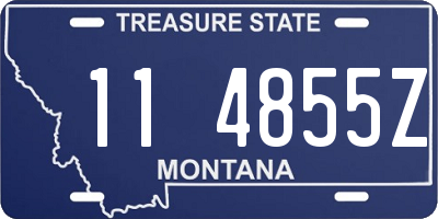 MT license plate 114855Z