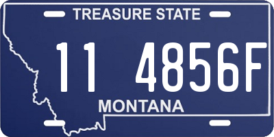 MT license plate 114856F