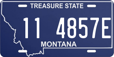 MT license plate 114857E