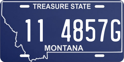 MT license plate 114857G