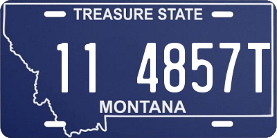 MT license plate 114857T