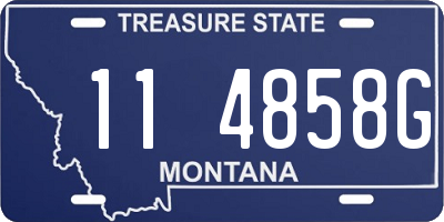 MT license plate 114858G