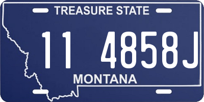 MT license plate 114858J