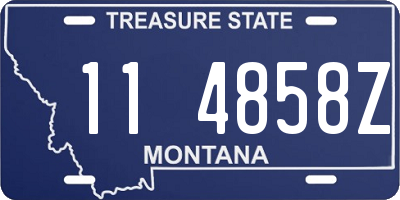 MT license plate 114858Z