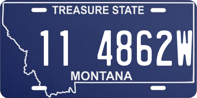 MT license plate 114862W