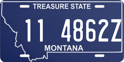 MT license plate 114862Z