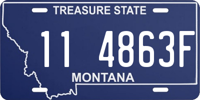 MT license plate 114863F